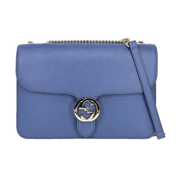 Gucci Medium GG Interlocking Leather Shoulder Bag - Picture 1 of 9